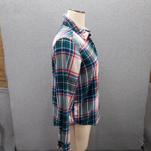 Aerie Womens Flannel  Multi Colored Plaid Size Sp Soft Casual  Long Sleeve - Picture 2 of 4